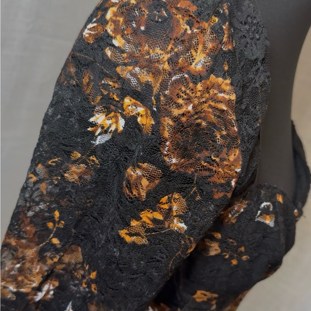 SHEIN Black, Brown, Gold Lace Corset, Sweetheart Neckline Bodysuit ~ Size M ~ - Picture 3 of 6